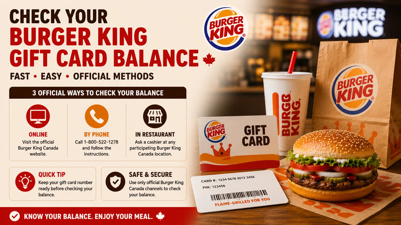 Burger King Gift Card Balance Canada
