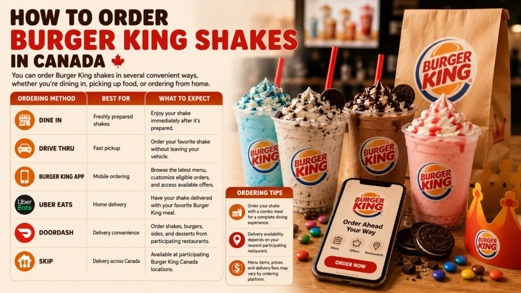 How to order Burger King shakes in Canada


