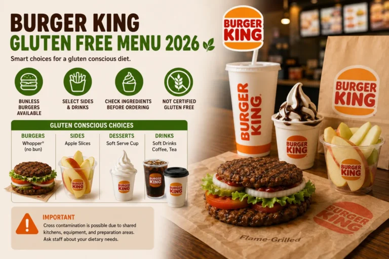 Burger King Gluten Free Menu